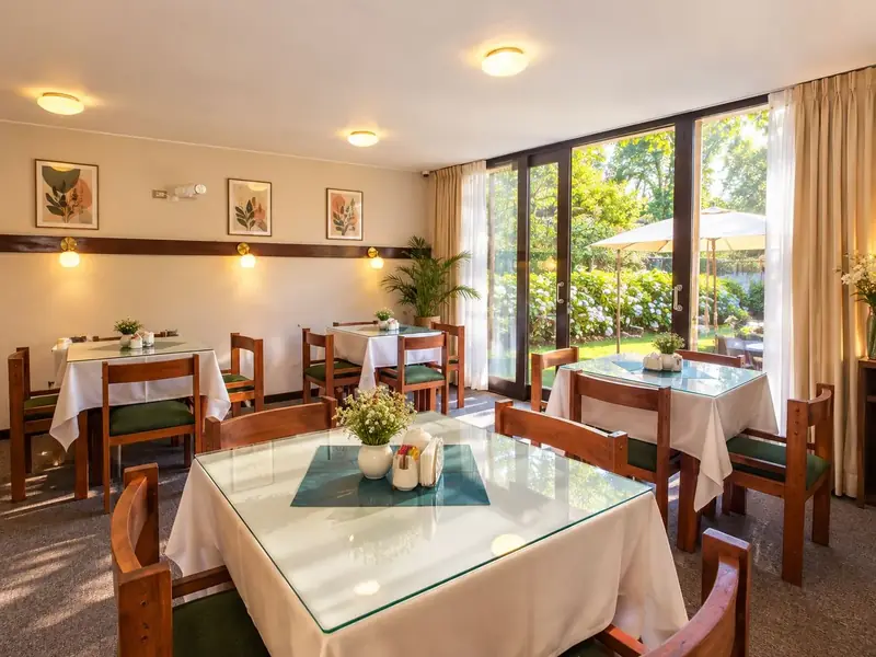 Dining room with windows onto the garden