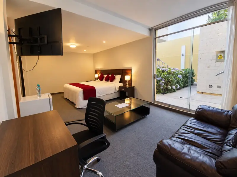 Double Room with a sitting area and desk